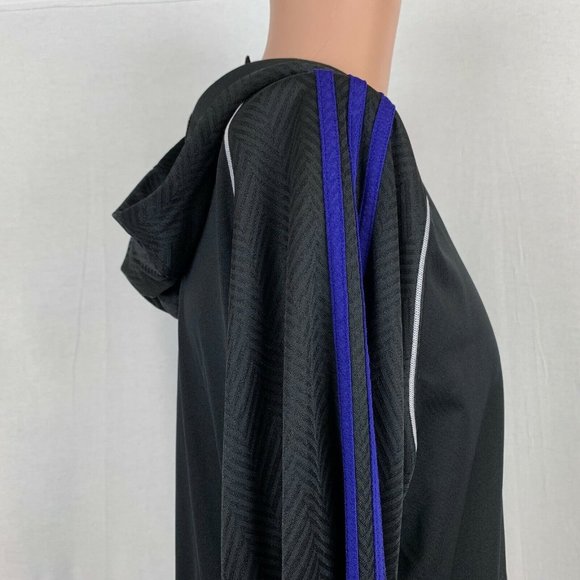 Adidas Lightweight Hooded Clima Lite Sweatshirt Full Zip Black Size Medium - Picture 3 of 5